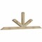 Ekena Millwork Saratoga Rough Sawn Timber Gable Bracket, Douglas Fir, 96"W x 28"H x 4"D x 4"F, 7/12 Pitch GBW096X28X0404SAR00RDF - alternate 5